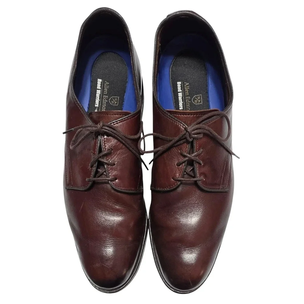 Allen Edmonds Road Warriors Brown Leather Derby Dress Shoes 11 D Made in USA